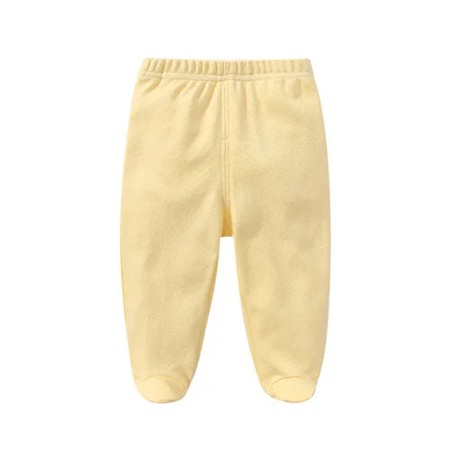 Calças de algodão para bebé recém-nascido dos 0 aos 12 meses, calças compridas com estampado de letras, leggings casuais para meninos e meninas