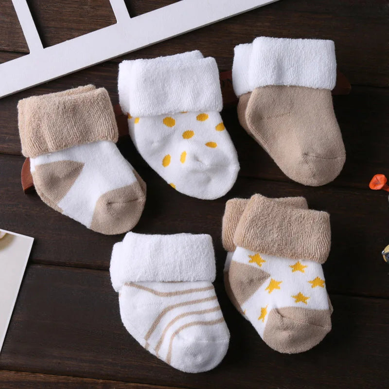 5Pairs/lot unisex Non-Skid Baby Shoe Socks 0-12months, Cotton