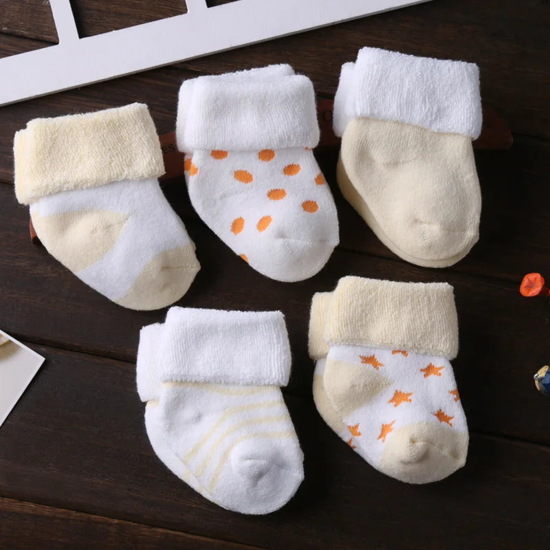 5Pairs/lot unisex Non-Skid Baby Shoe Socks 0-12months, Cotton