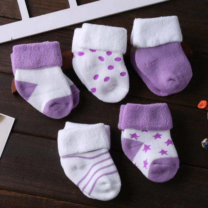 5Pairs/lot unisex Non-Skid Baby Shoe Socks 0-12months, Cotton