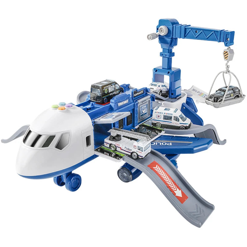 New Deformation Music Simulation Track Inertia Toy Aircraft Large Size Passenger Plane Kids Airliner