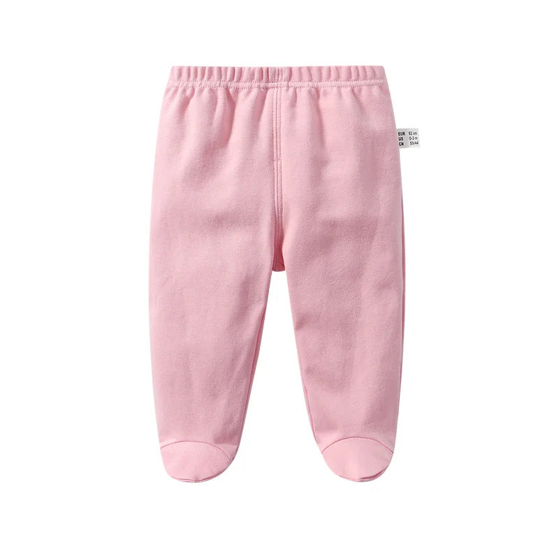 Calças de algodão para bebé recém-nascido dos 0 aos 12 meses, calças compridas com estampado de letras, leggings casuais para meninos e meninas