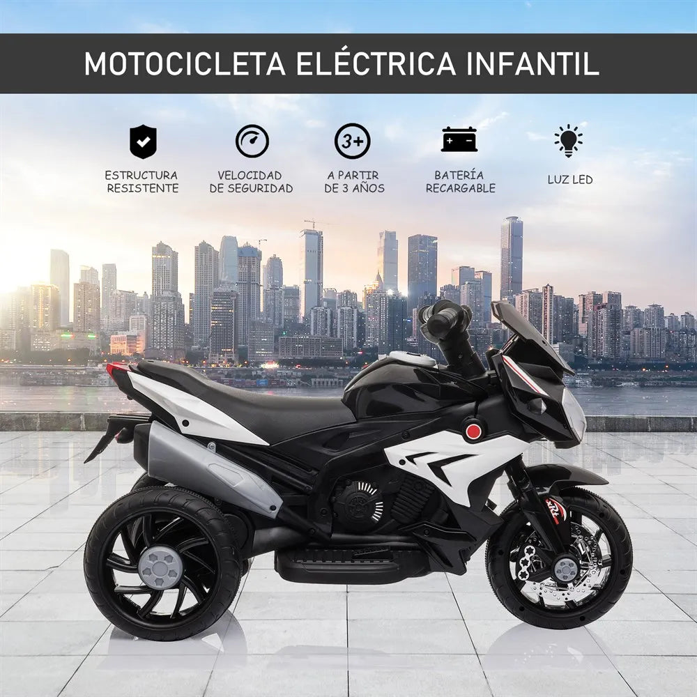 Homcom Kids Electric Motorcycle – Music, Horn & Headlights for Ages 3+