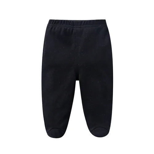 Calças de algodão para bebé recém-nascido dos 0 aos 12 meses, calças compridas com estampado de letras, leggings casuais para meninos e meninas