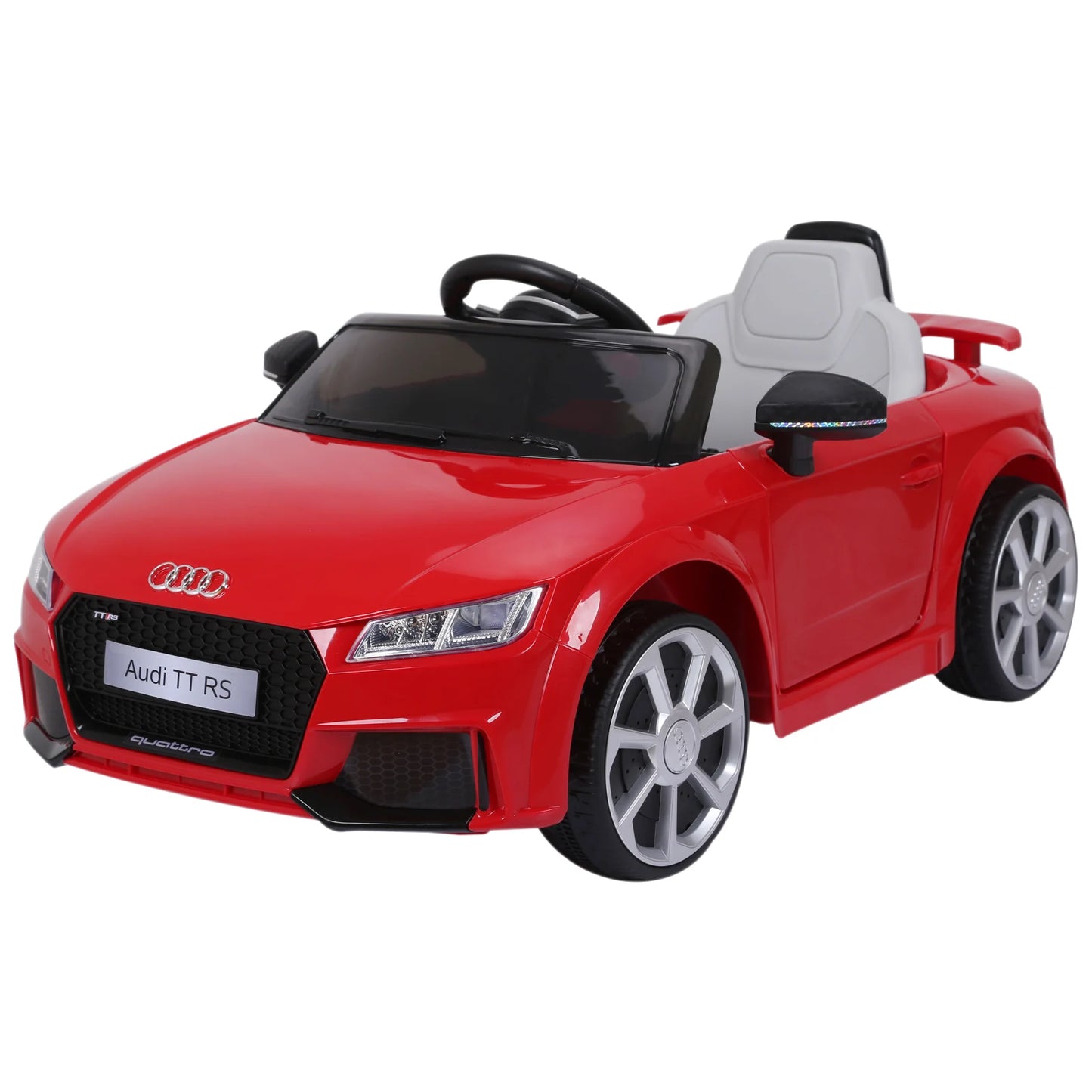 HOMCOM electric car for child + 3 years, with remote control, music, lights, and 2 door opening