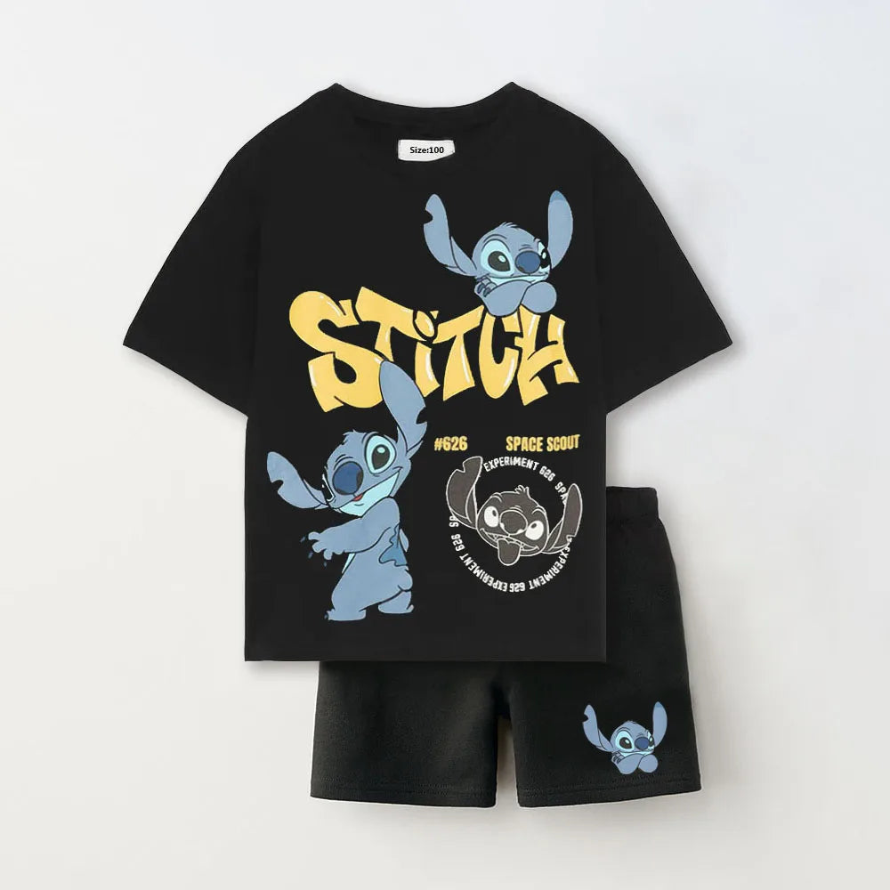 Baby Boys’ Summer Outfit Set – Short Sleeve Tee & Shorts (1–6Y)