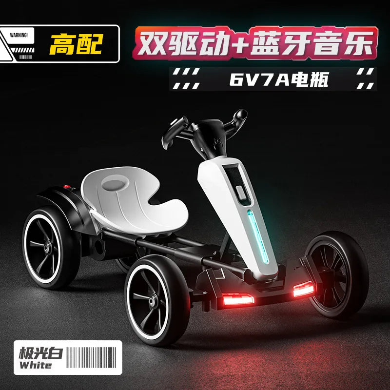 Kart, With Led Light And Music Kids Electric Kart