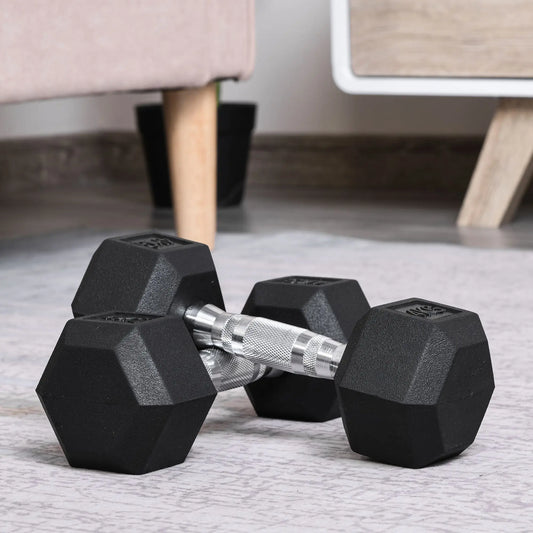 4kg dumbbell set with metal connecting bar and Hexagonal head weight set 8kg Total for training
