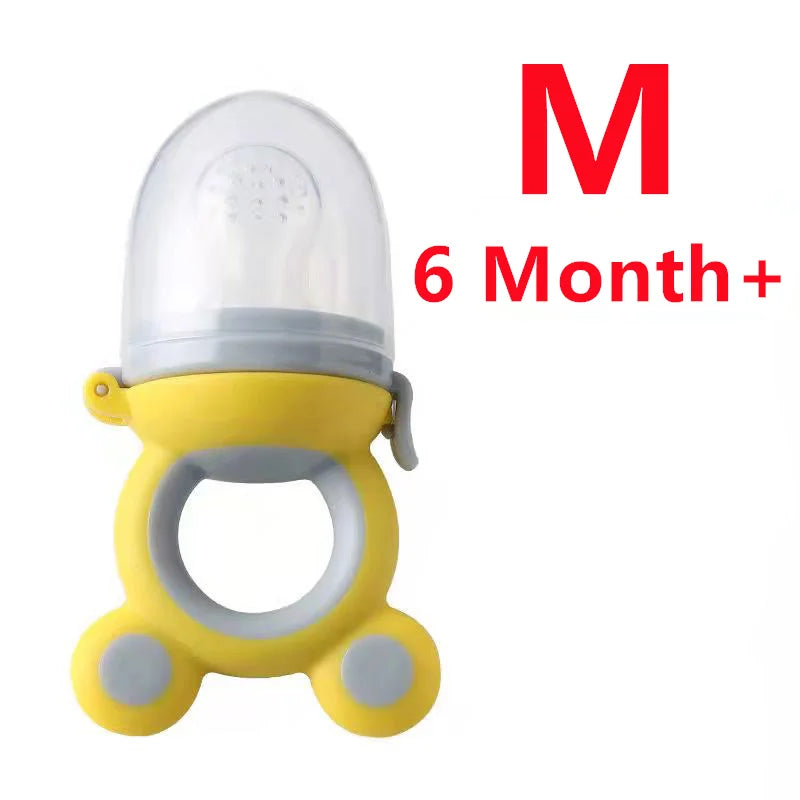 BPA-Free Silicone Baby Teether & Fruit Feeder – Nibbler with Pacifier Clip for Newborns