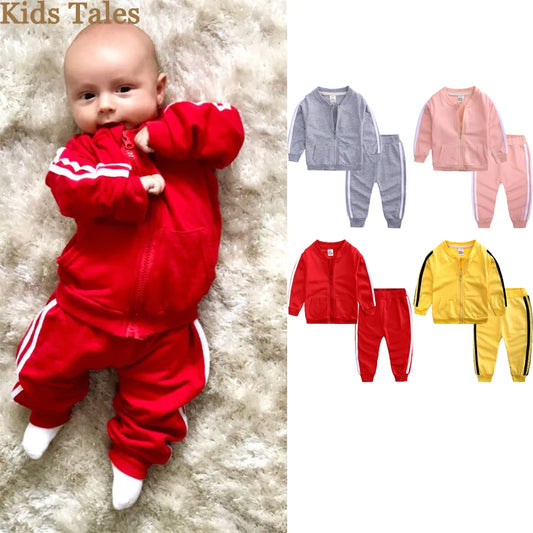 2025 Fashion Baby Boy Tracksuit Striped Toddler Sportwear Clothes Set For 0-24M Infant Newborn Clothing Suit Kid Outfits Costume