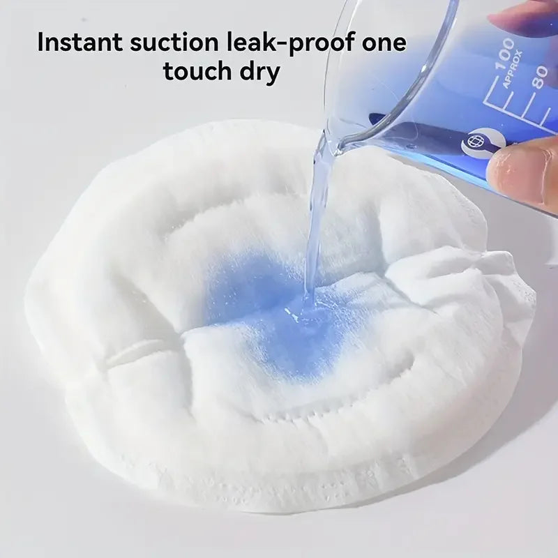 100pcs Soft Nursing Pads - Comfortable, Disposable Breastfeeding Pads for Moms, White, 100% Polyester Fiber, Perfect for Feeding