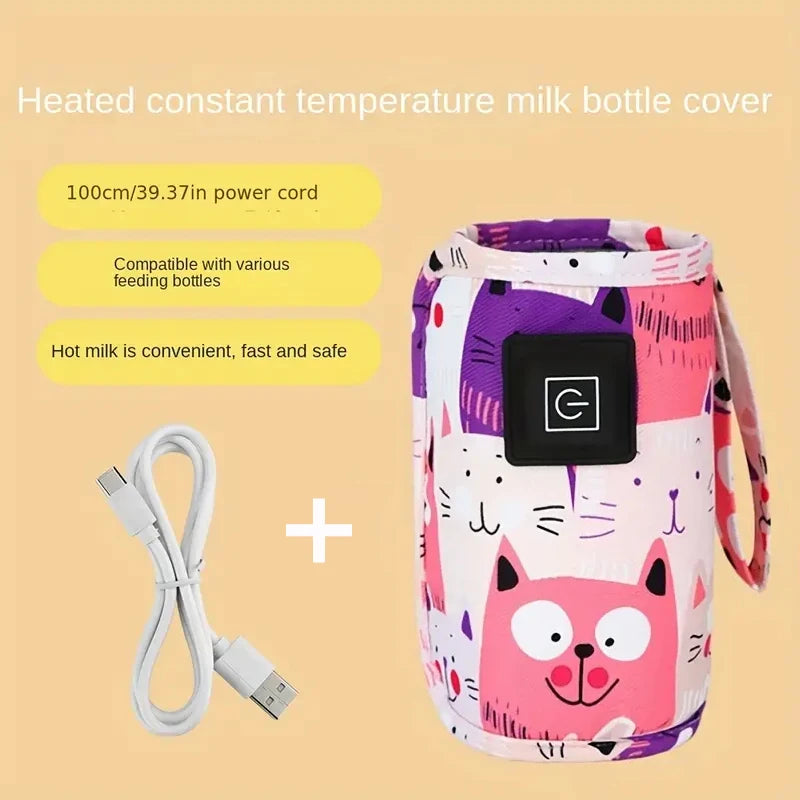 USB Milk, Water Warmer, Travel Stroller Insulated Bag, Nursing Bottle Heater, Portable Bottle Feeding Warmer