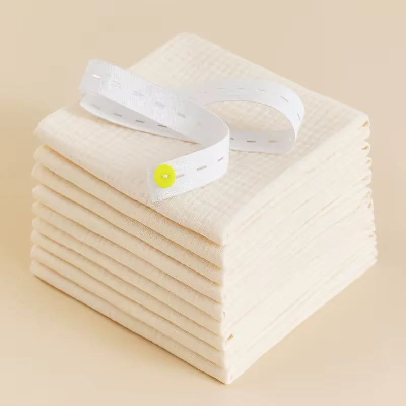 8Pcs/let Soft Cotton Baby Gauze Diaper (Newborn Changing) Washable, Reusable Double Layer Soft