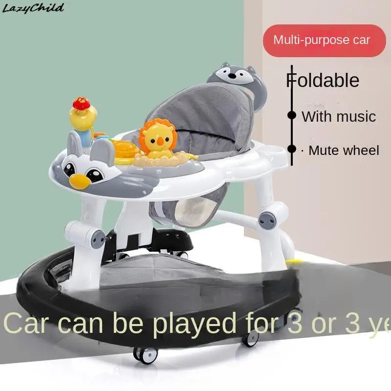 LazyChild Baby Walker – Musical Push Walker with Wheels & Handle for Toddlers