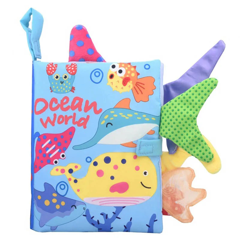 Soft 3D Cloth Baby Books – Sensory Early Learning Stroller Toys (0–12M)