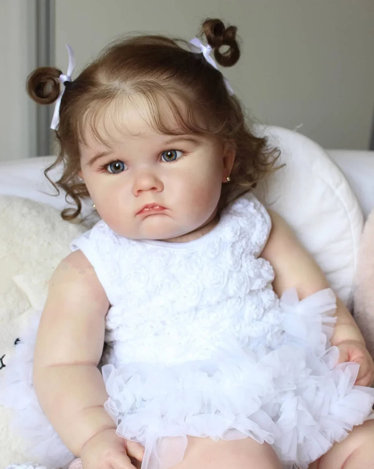 Realistic 60cm / 24inch Soft Silicone Baby Doll With 3D-painting