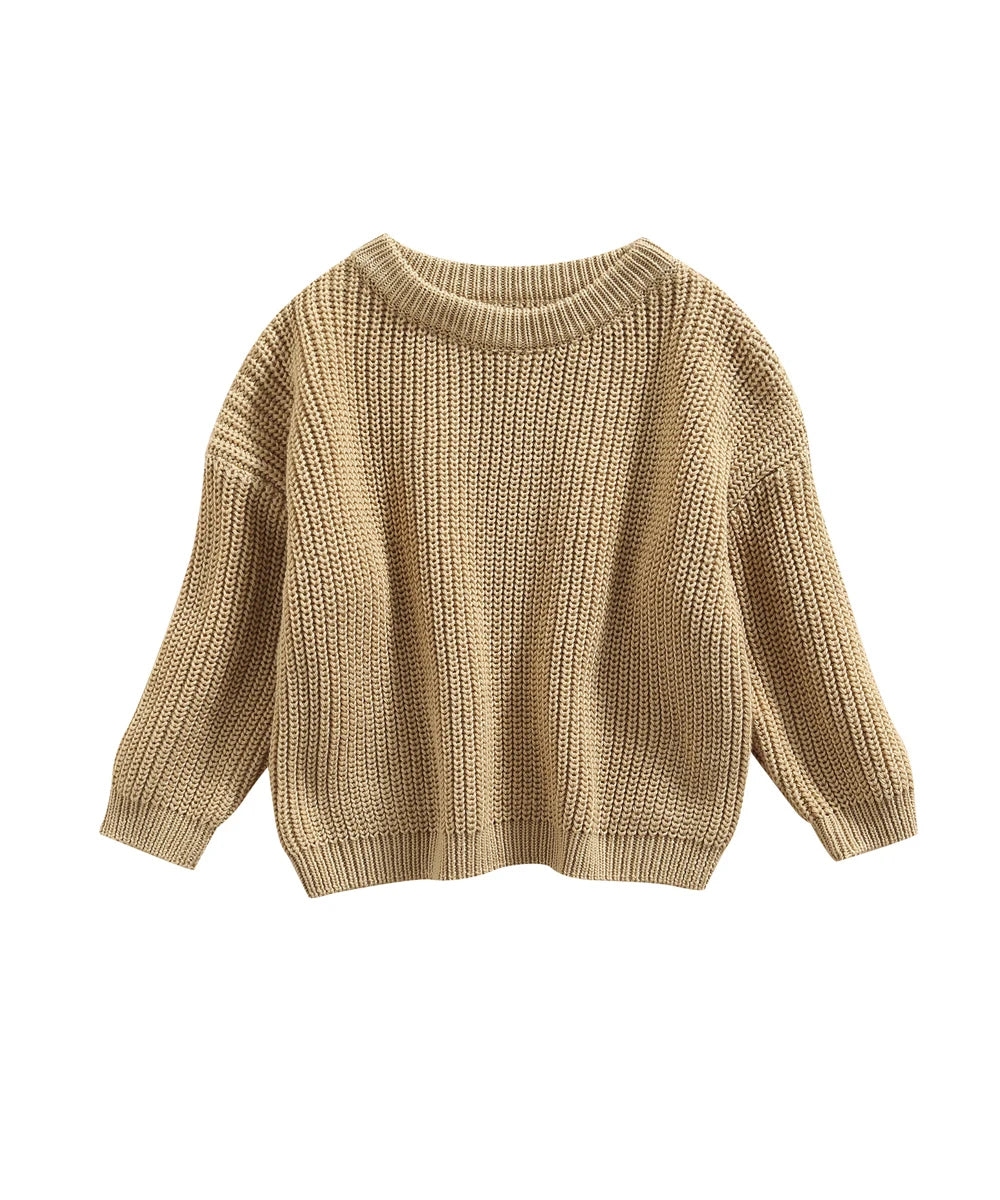 MISOWMNJOY Kids Knit Sweater – Winter Long Sleeve Pullover for Boys & Girls