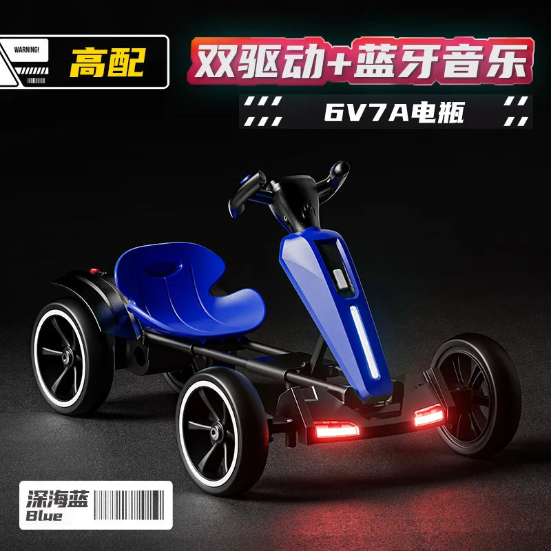 Kart, With Led Light And Music Kids Electric Kart