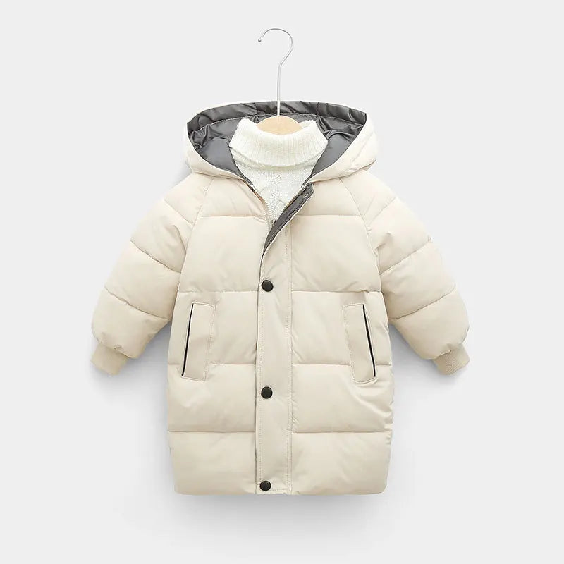 OLEKID 2025 Kids’ Winter Jacket – Warm Hooded Down Cotton Coat (1–10Y)