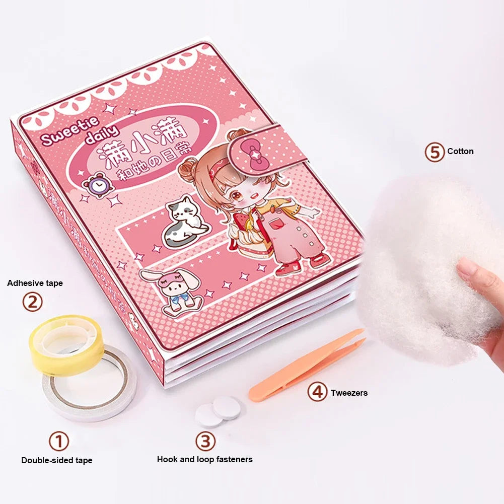 Interactive DIY Quiet Book – Educational Dress-Up & Daily Life Play for Kids