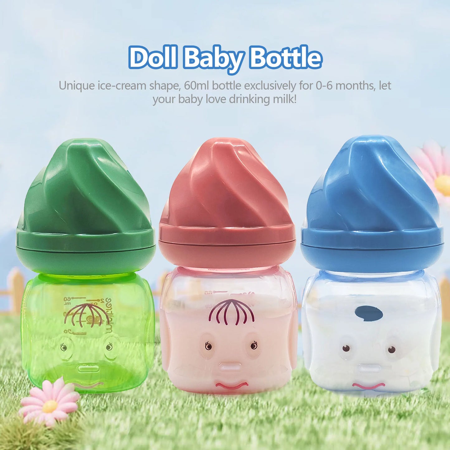 60ML Newborn Mini Feeding Bottle – BPA-Free Portable Infant Nursing Bottle