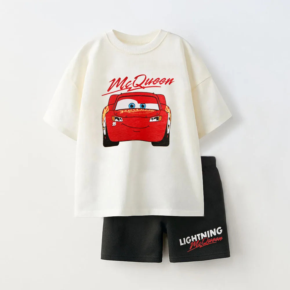 Baby Boys’ Summer Outfit Set – Short Sleeve Tee & Shorts (1–6Y)