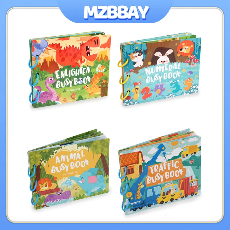 Montessori DIY Sticker Quiet Book – Reusable Educational Puzzle Toy for Kids