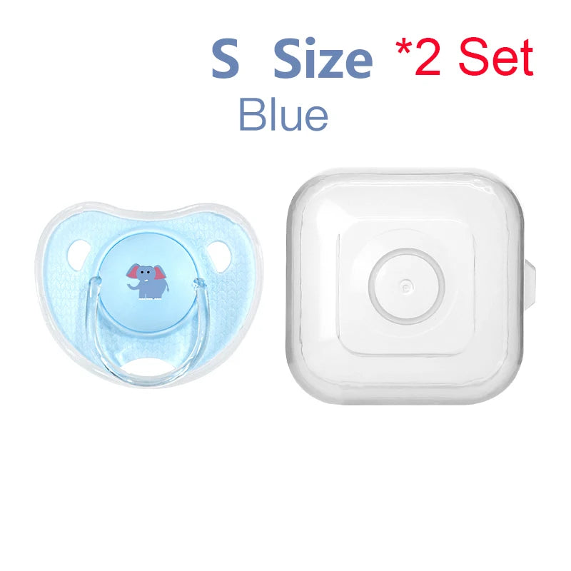 Cartoon Thumb-Shaped Silicone Teething Pacifier – Soothing Toy for Toddlers & Newborns