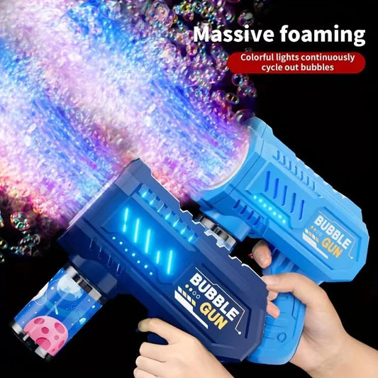 Automatic Bubble Gun – Rocket Bubble Machine with Bubble Liquid Blower