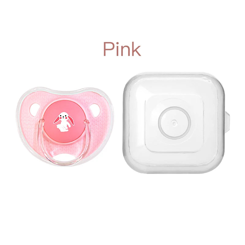 Cartoon Thumb-Shaped Silicone Teething Pacifier – Soothing Toy for Toddlers & Newborns