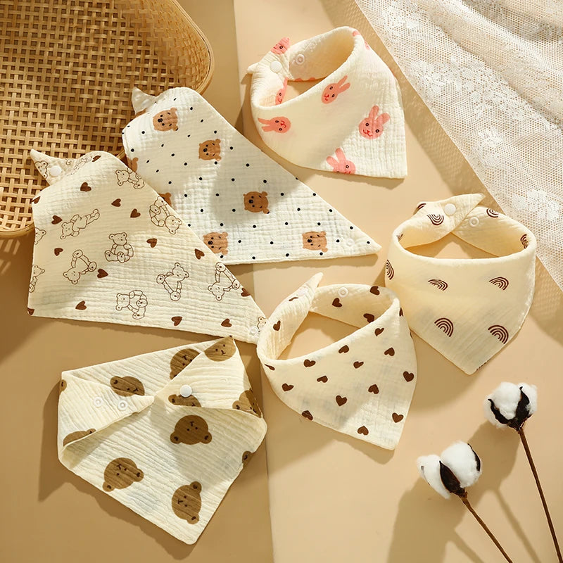 👶 Cotton Muslin Baby Bibs
