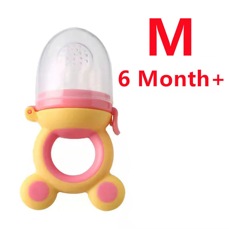 BPA-Free Silicone Baby Teether & Fruit Feeder – Nibbler with Pacifier Clip for Newborns