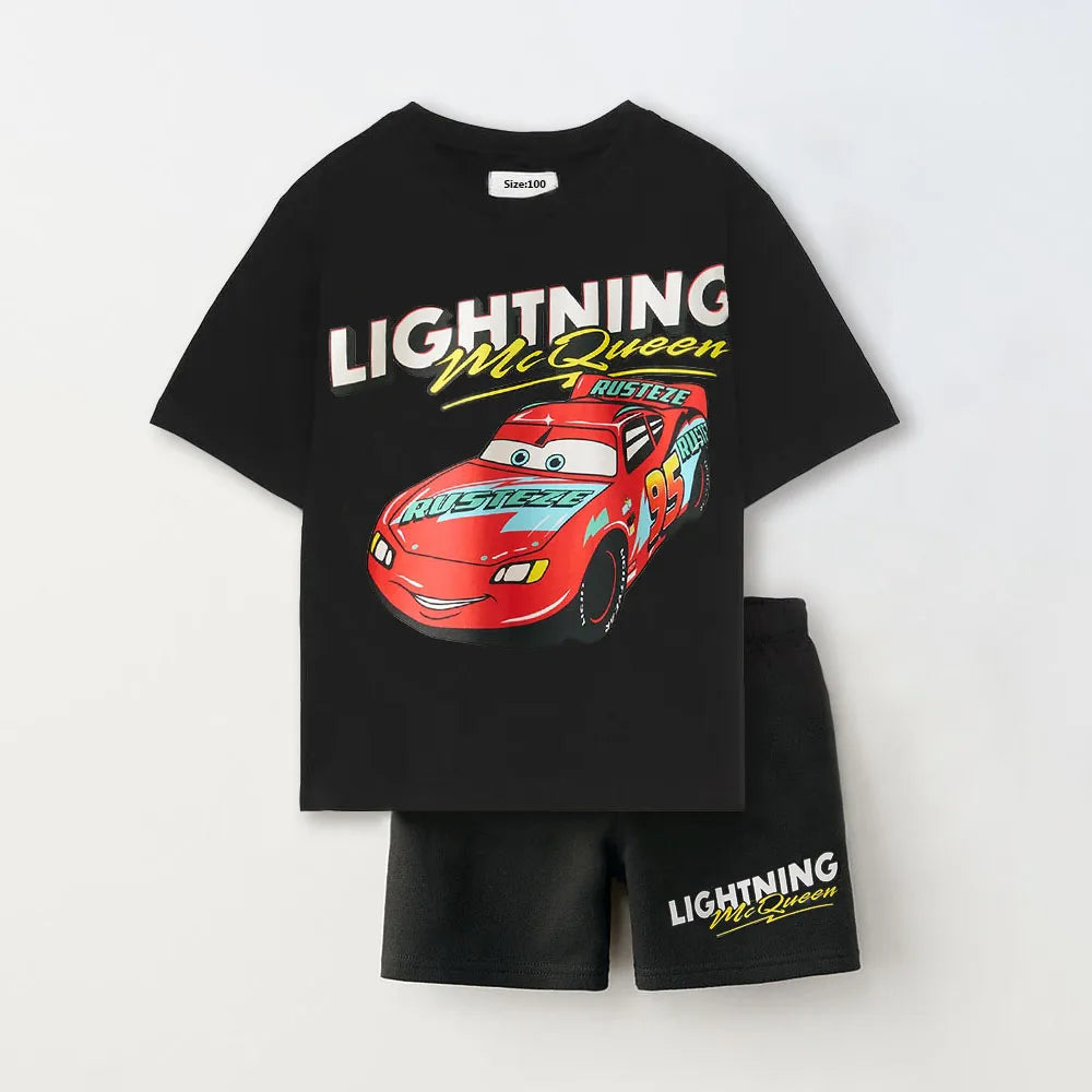 Baby Boys’ Summer Outfit Set – Short Sleeve Tee & Shorts (1–6Y)