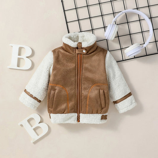 🧥 Coral Velvet Baby Boy Jacket