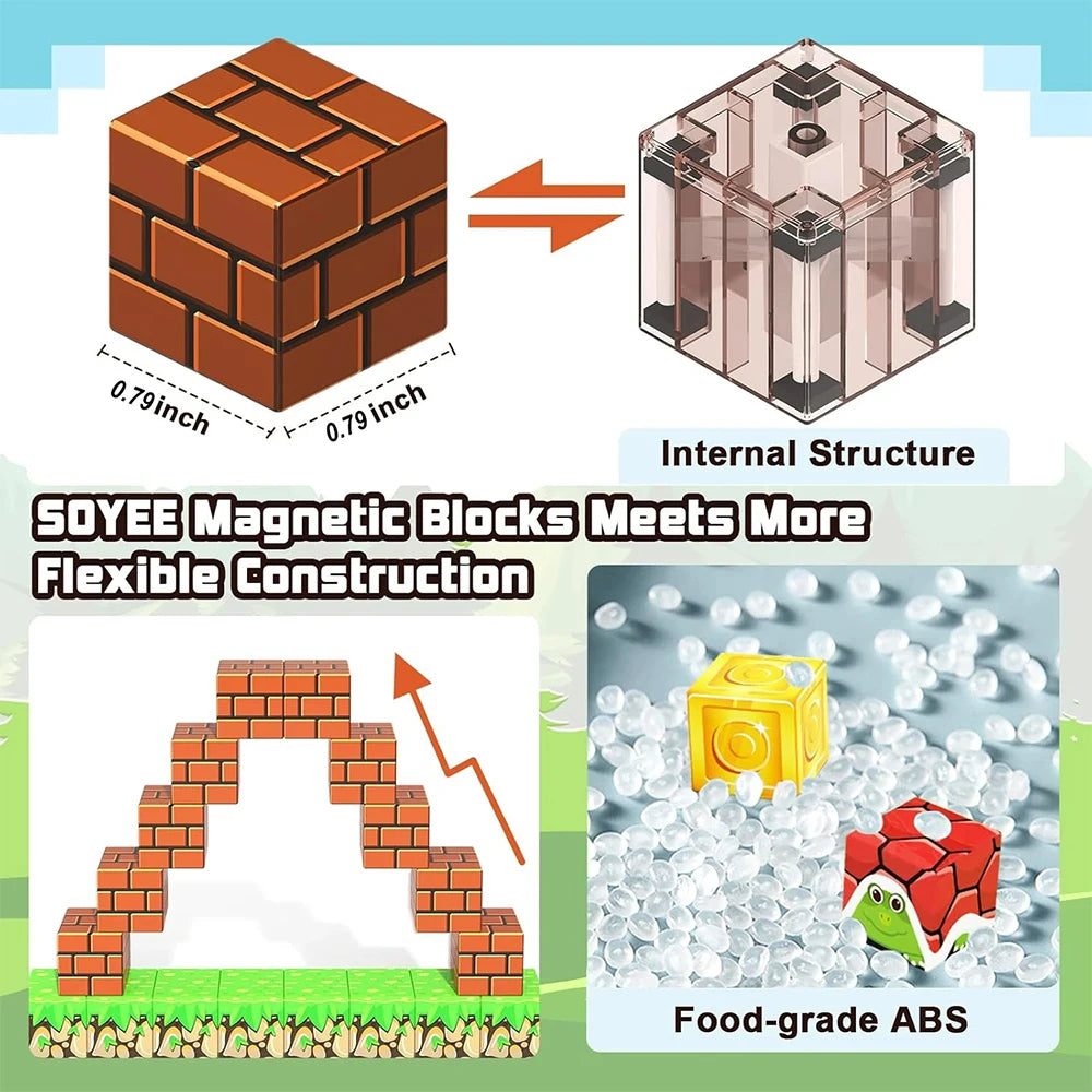 Magnetic Building Blocks – STEM Educational Sensory Construction Toy Set