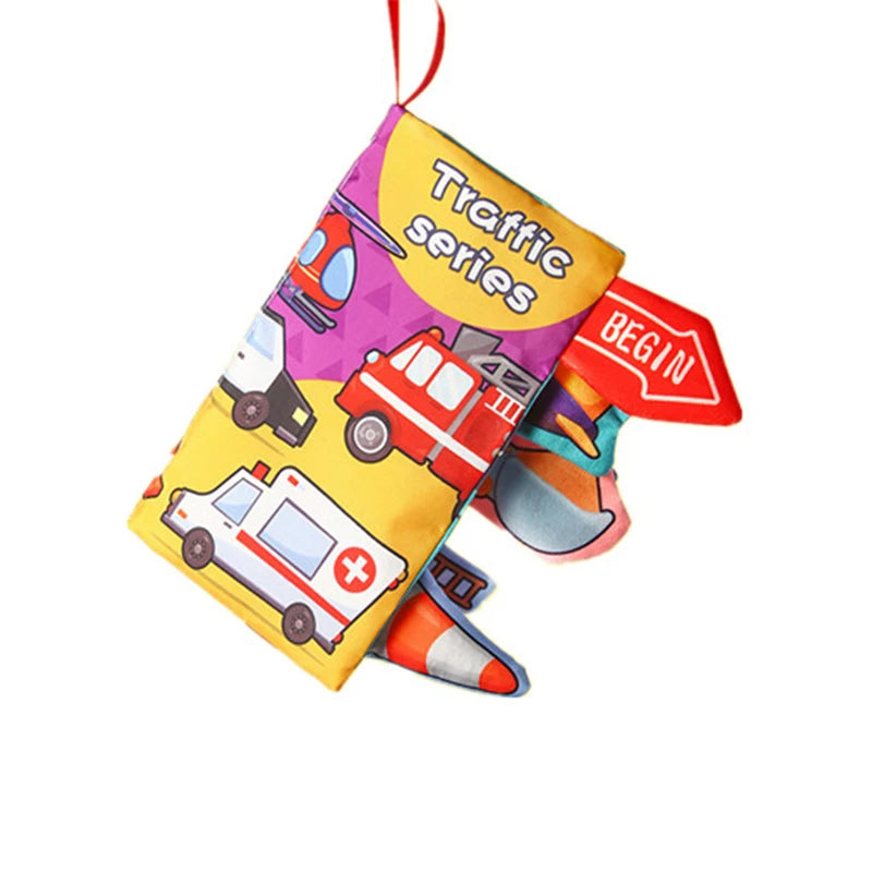 Soft 3D Cloth Baby Books – Sensory Early Learning Stroller Toys (0–12M)