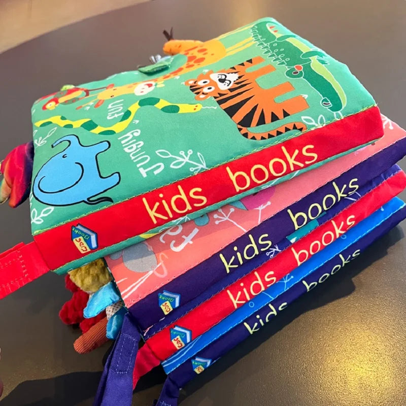 Soft 3D Cloth Baby Books – Sensory Early Learning Stroller Toys (0–12M)