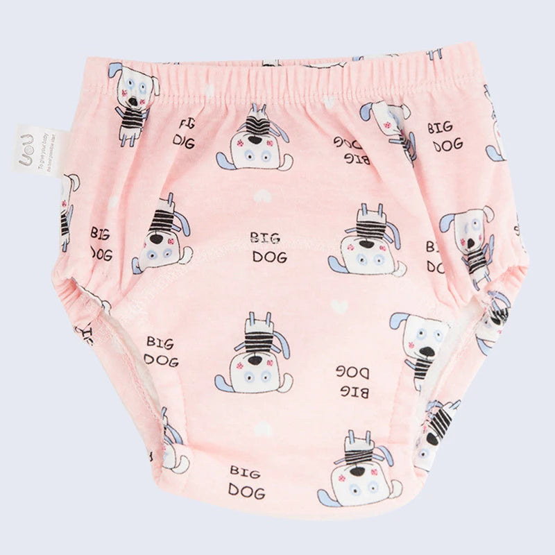 6-Layer Reusable Cotton Baby Training Pants – Waterproof Cloth Diaper Shorts