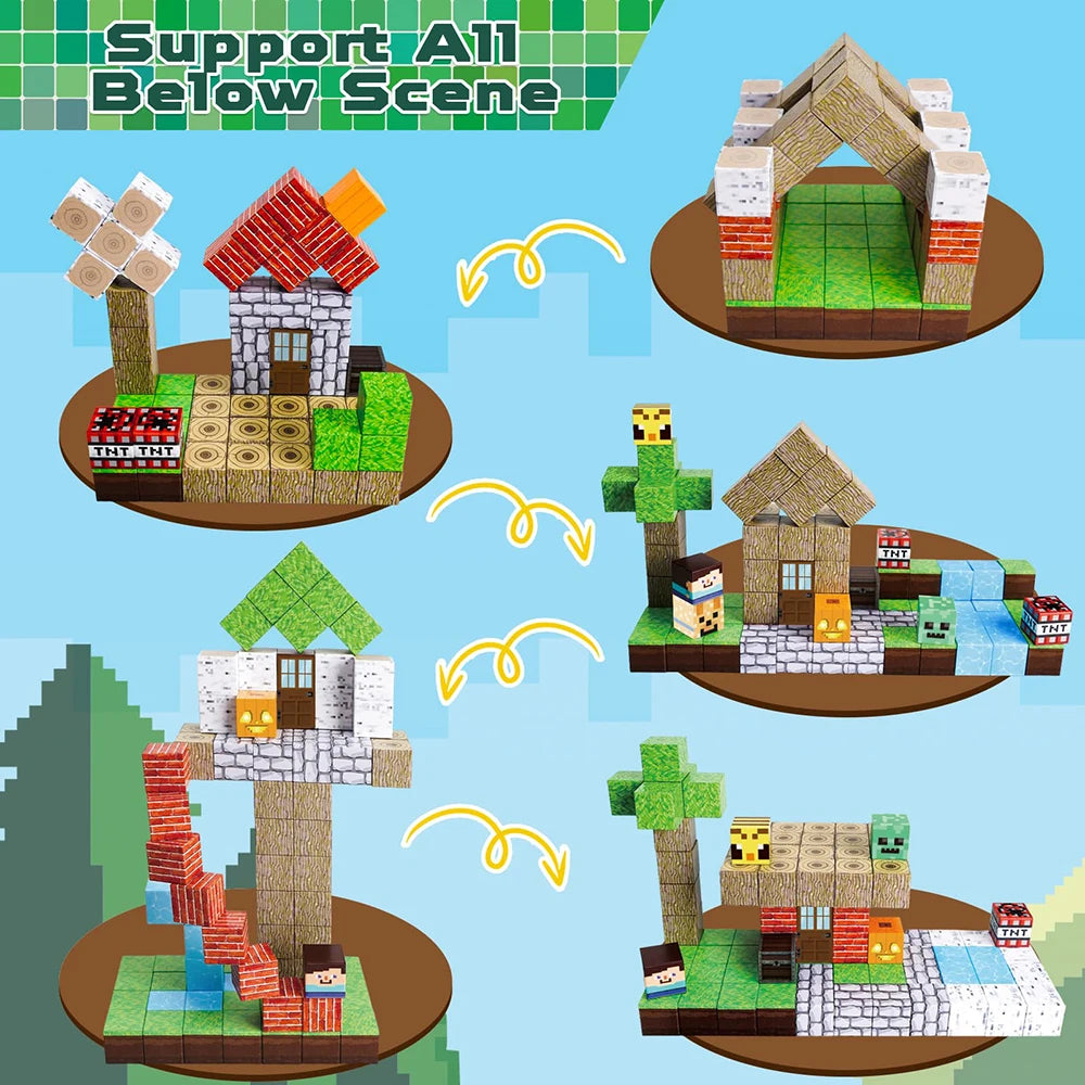Magnetic Building Blocks – STEM Educational Sensory Construction Toy Set
