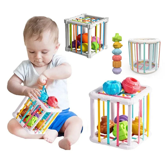 Montessori Baby Shape Sorter – Colorful Block Sorting & Learning Toy