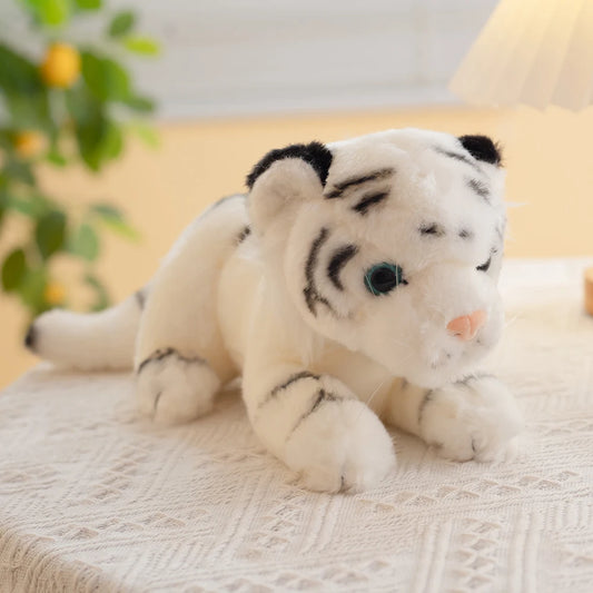 23cm Cute Stuffed Animal Baby Tiger White Siberian Tiger Plush Toy Emulational Plushies Soft Doll Room Decor Gift for Girl Boy