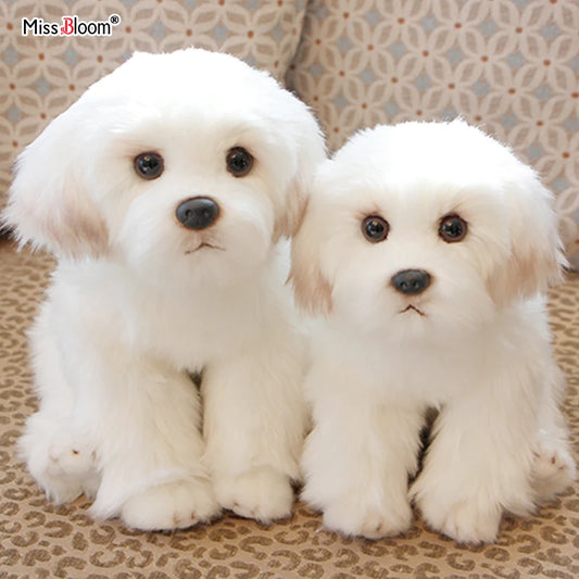 Maltese Stuffed Plush Toy Cute Simulation Pets