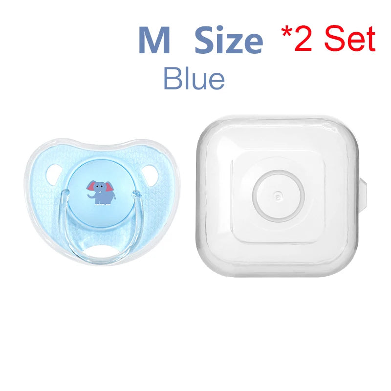 Cartoon Thumb-Shaped Silicone Teething Pacifier – Soothing Toy for Toddlers & Newborns