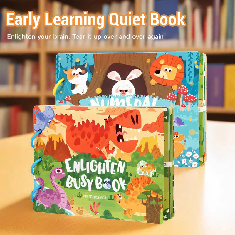 Montessori DIY Sticker Quiet Book – Reusable Educational Puzzle Toy for Kids