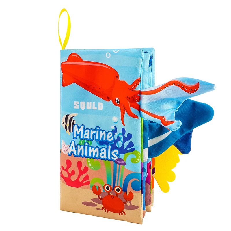 Baby Books, 3PCS Touch and Feel Cloth Crinkle Soft Books