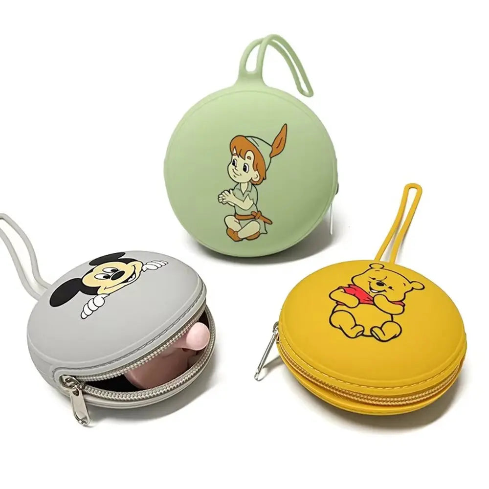 Silicone Baby Pacifier Box – Food Grade with Peter Pan & Cartoon Prints