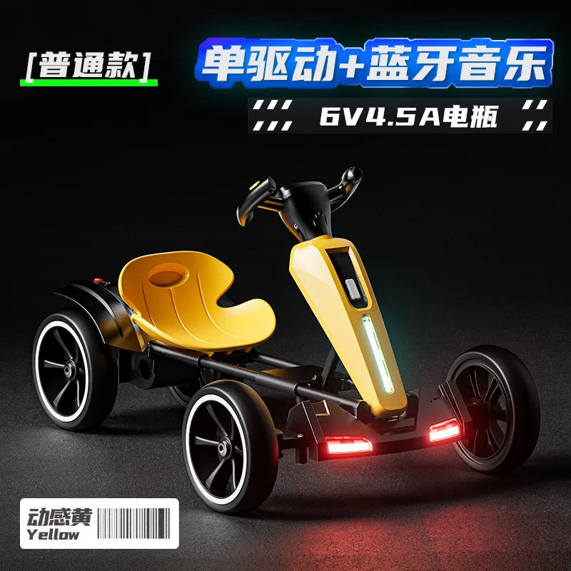 Kart, With Led Light And Music Kids Electric Kart