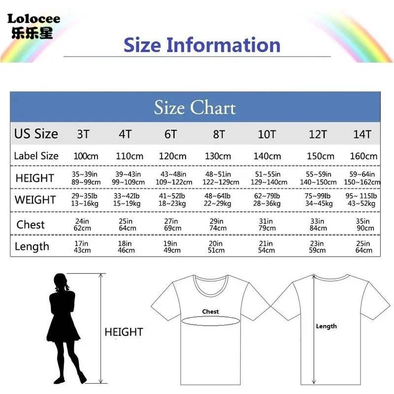 Girls’ Cute Avocado T-Shirt – Loose Summer Cartoon Fruit Top