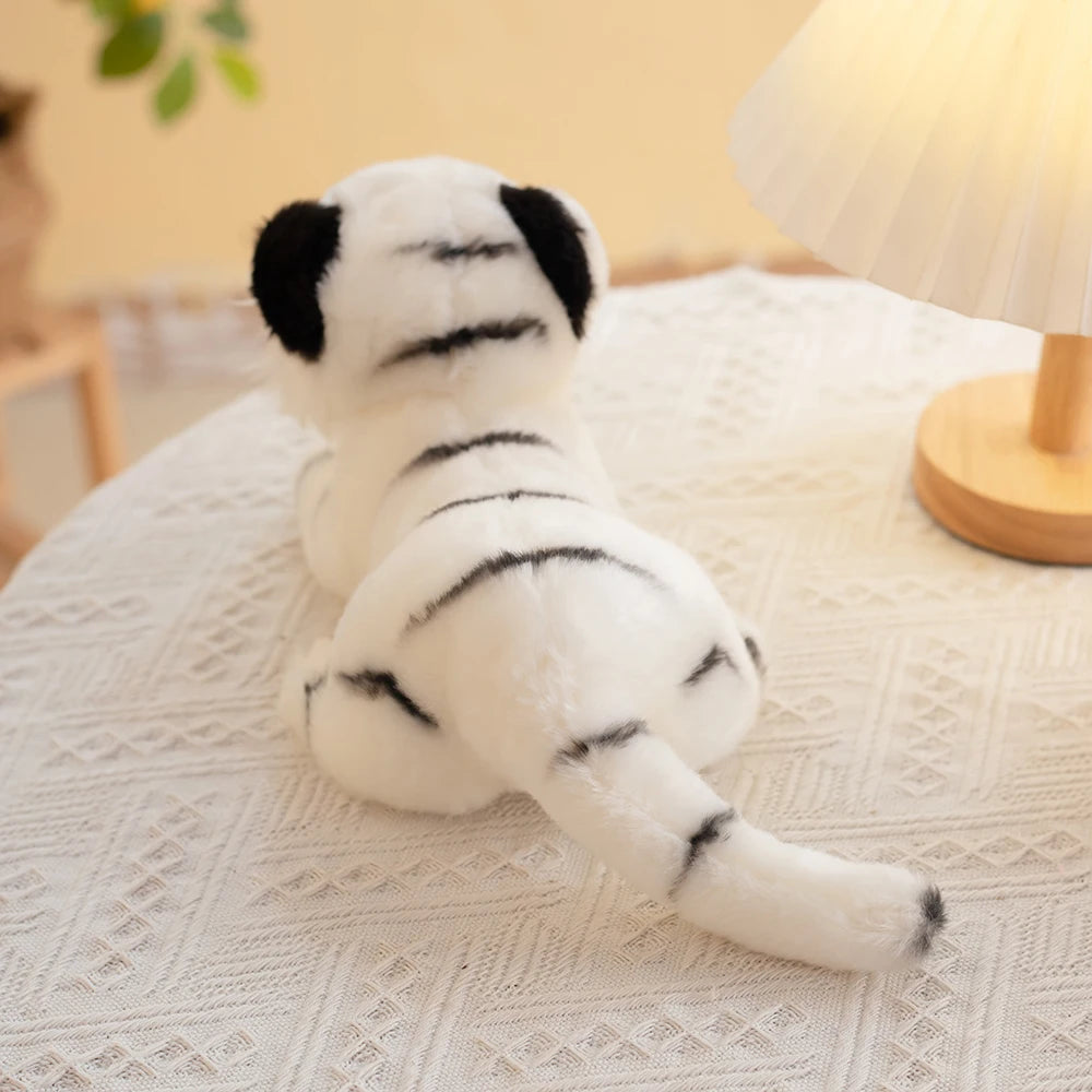 23cm Cute Stuffed Animal Baby Tiger White Siberian Tiger Plush Toy Emulational Plushies Soft Doll Room Decor Gift for Girl Boy