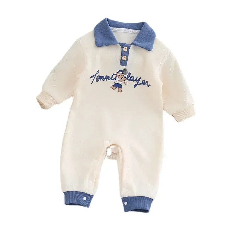 Autumn Rompers Baby Clothes Boys Girls Babies Handsome Onesies Newborn Outing Outfit Bodysuit & One Pieces Hangout Clothes